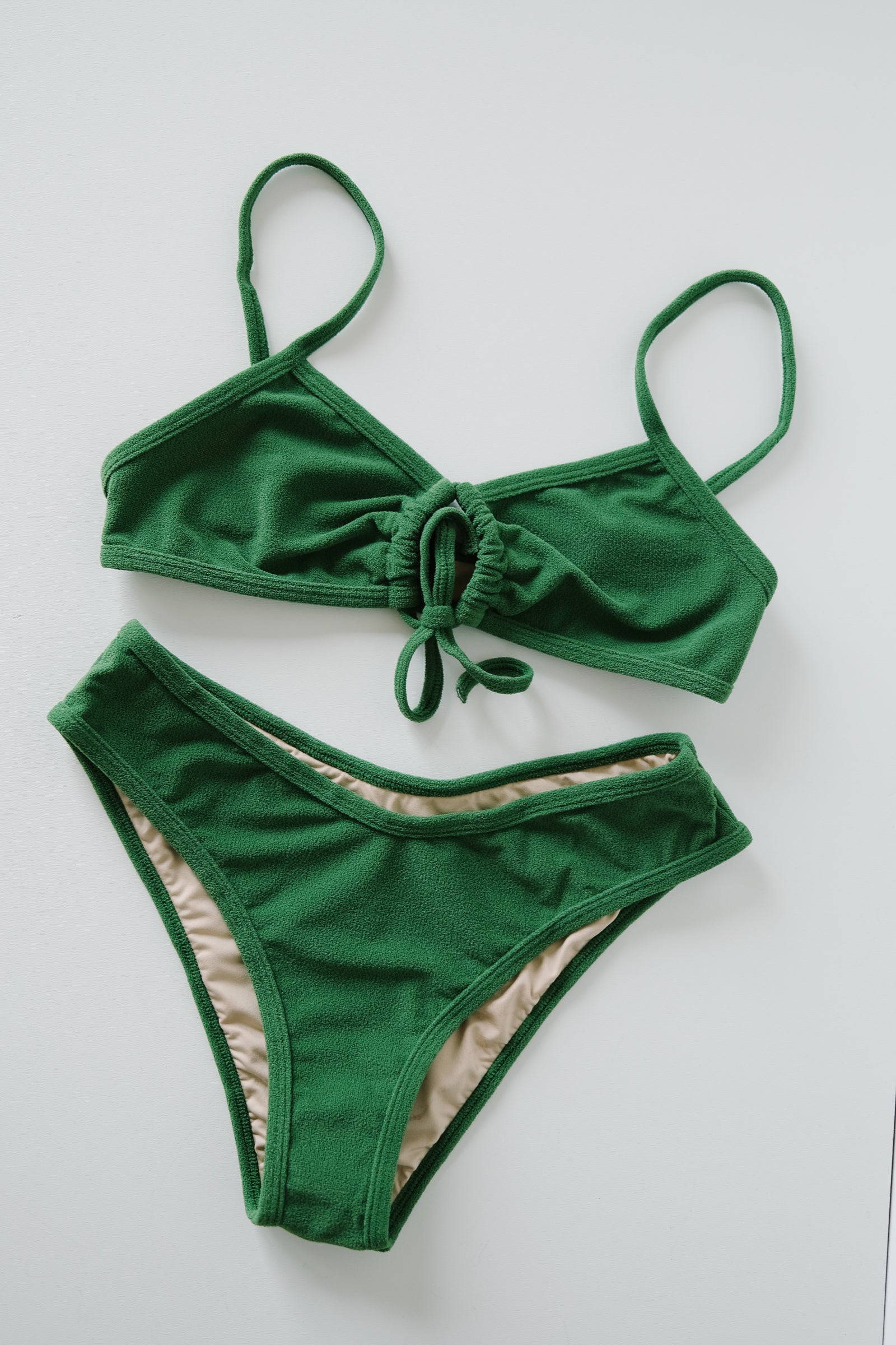 Bikini Top - Joran - Dark Green Terry - collab zürich