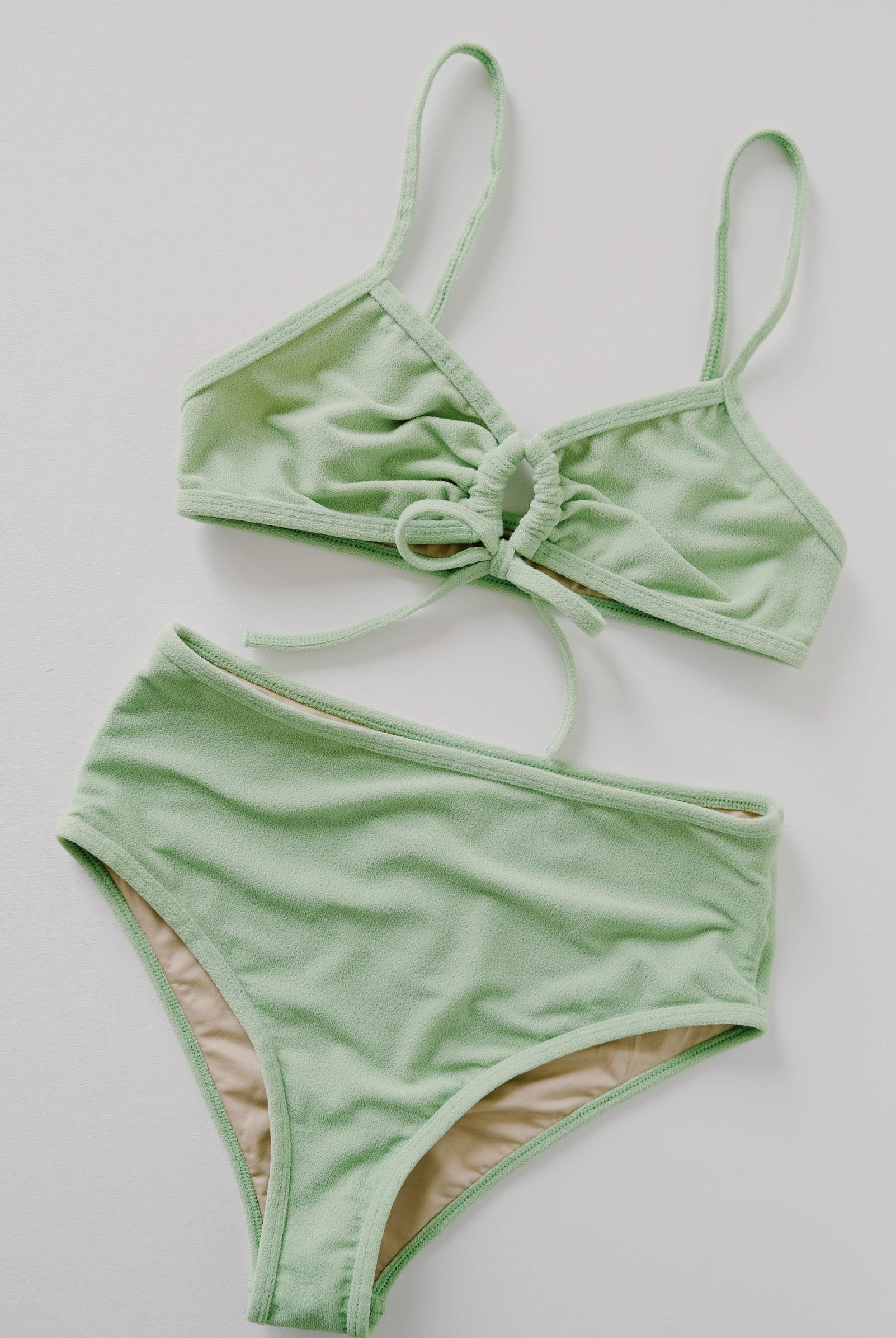 Bikini Top - Joran - Linden Green Terry - collab zürich