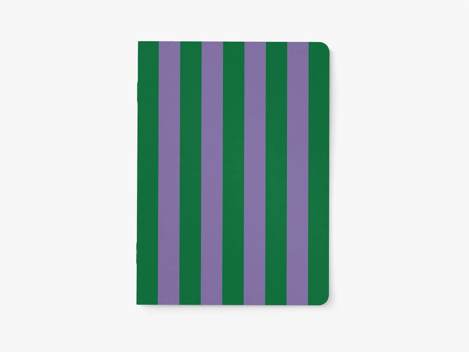 notebook - purple green stripes - collab zürich