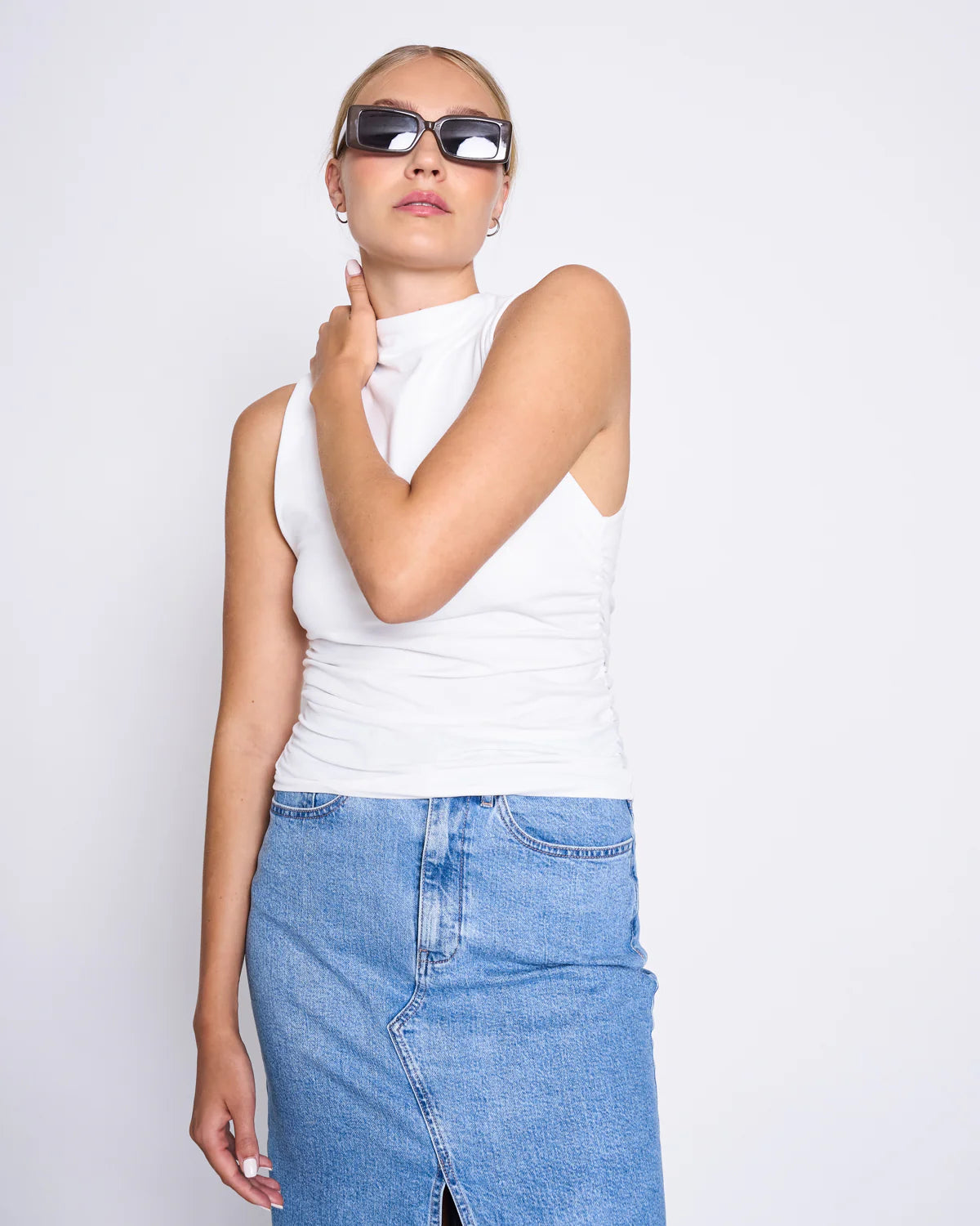 Ruffle Top - Rafo - White - collab zürich