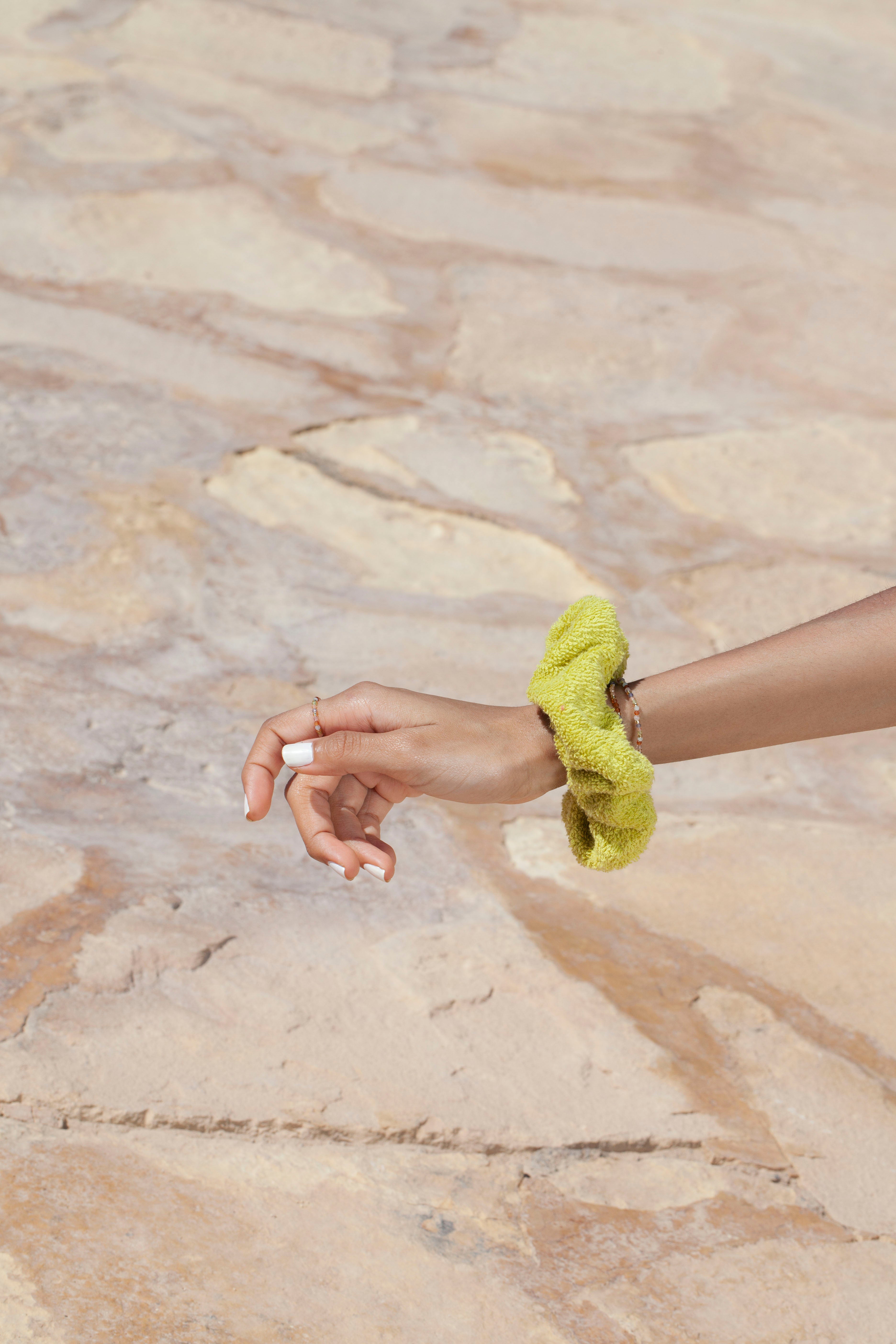 Scrunchie - MEDINA terry - pistachio - collab zürich