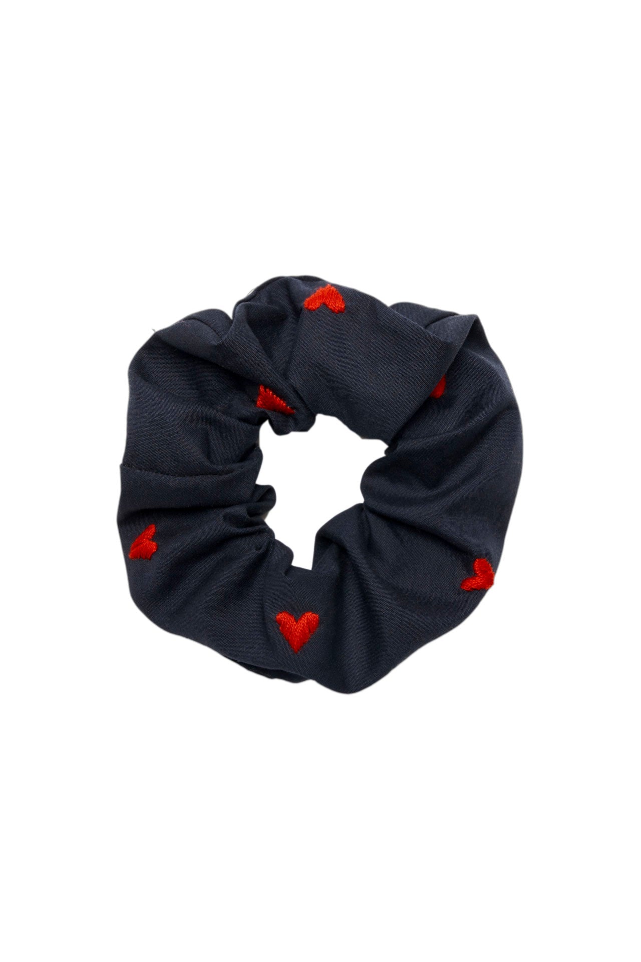 Scrunchie - MEDINA cotton - marine hearts - collab zürich