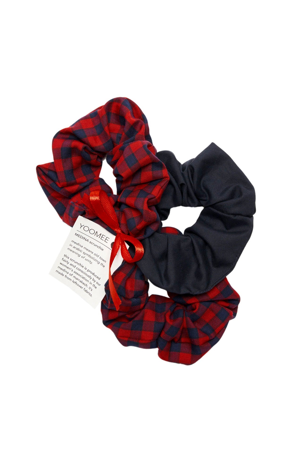 Scrunchie Set - MEDINA cotton - marine/red - collab zürich