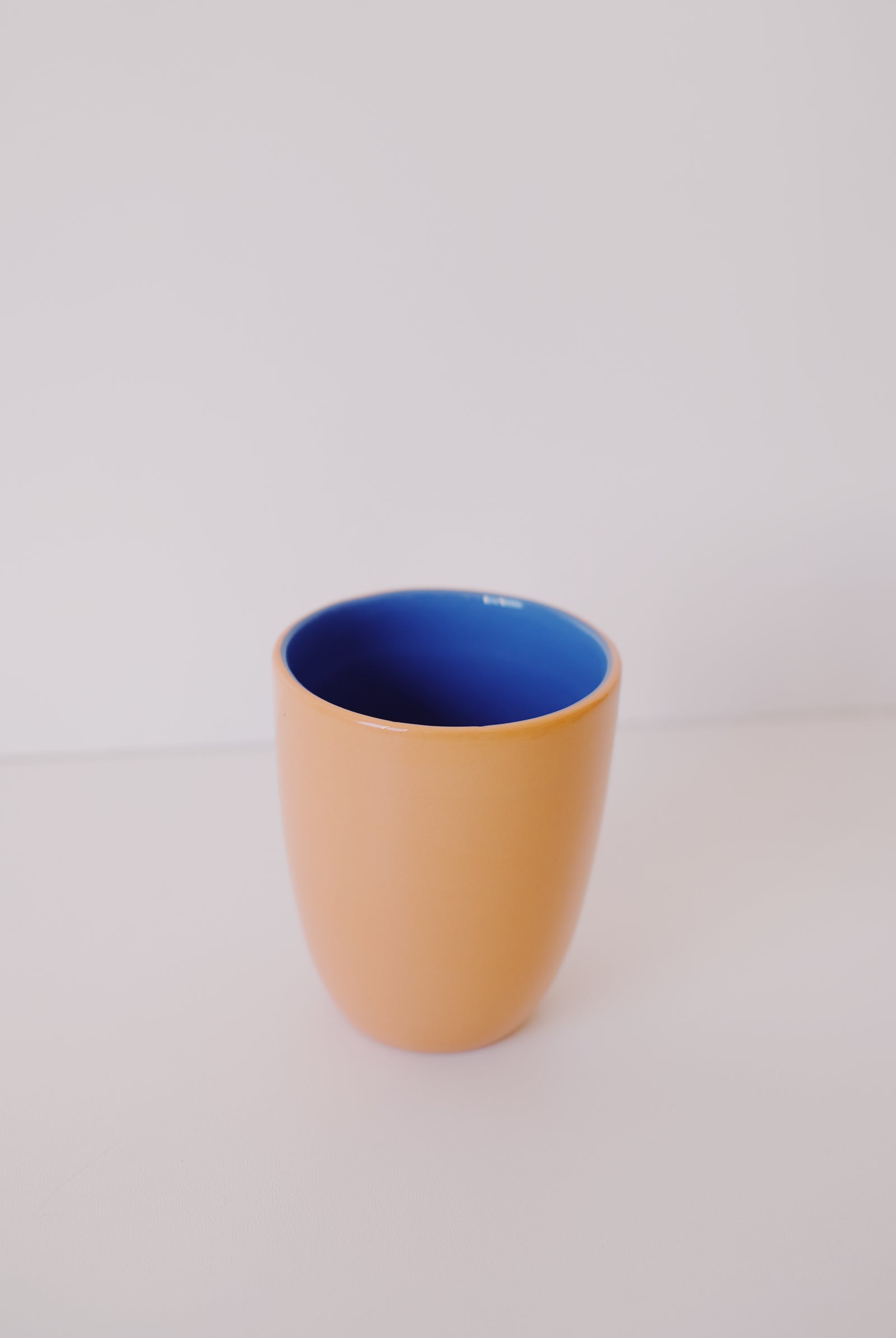 coffee cup - two tone - blue & orange - collab zürich