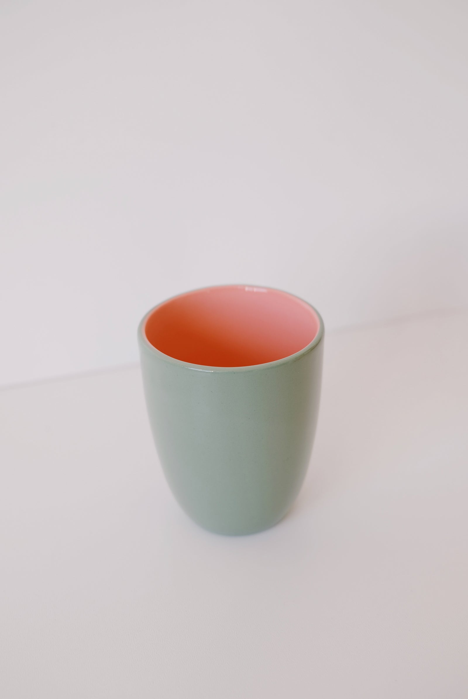 coffee cup - two tone - green & pink - collab zürich