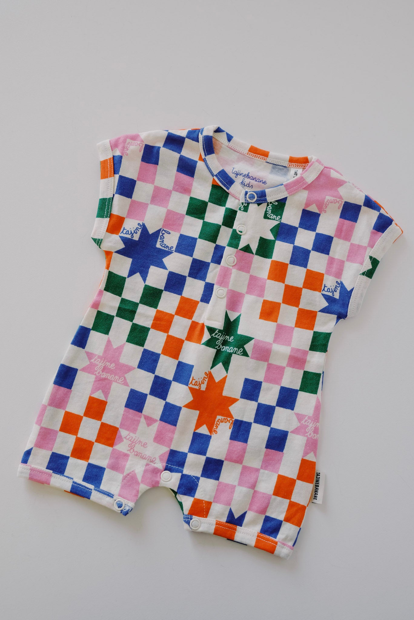 baby romper - checkered - collab zürich