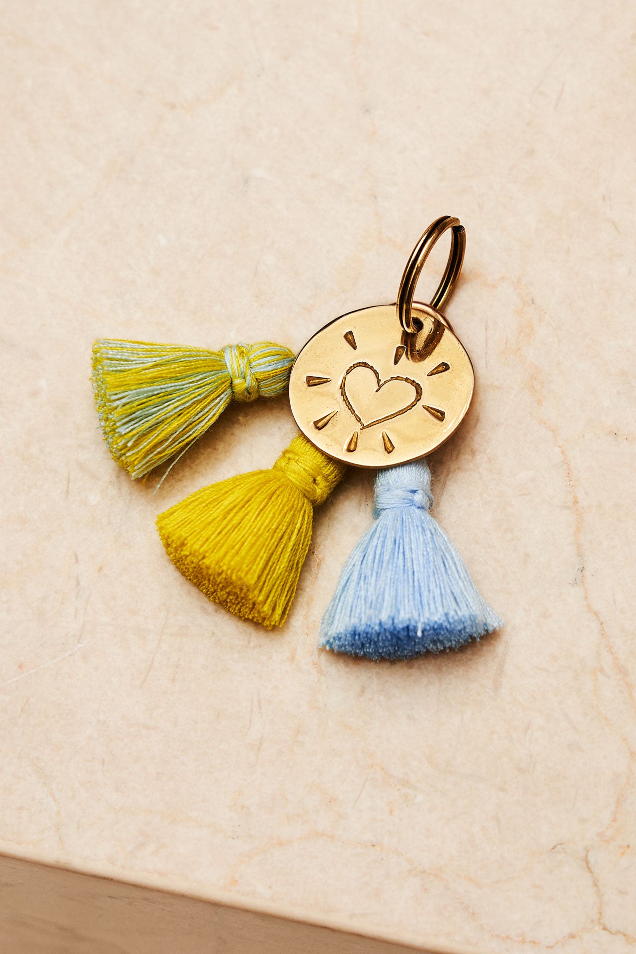 tassel trio - SHOUSHA - light blue, limegreen, yuzu - collab zürich