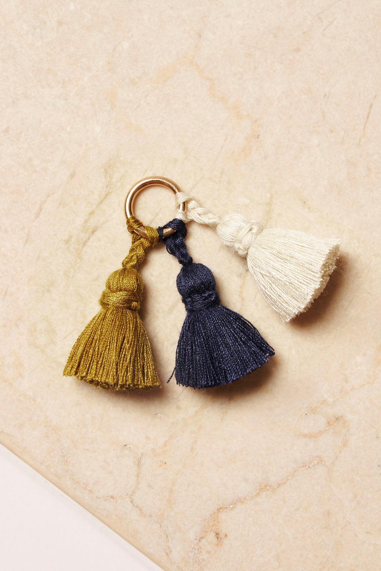 Tassel Trio - SHOUSHA - Marine, Olive, Ecru - collab zürich