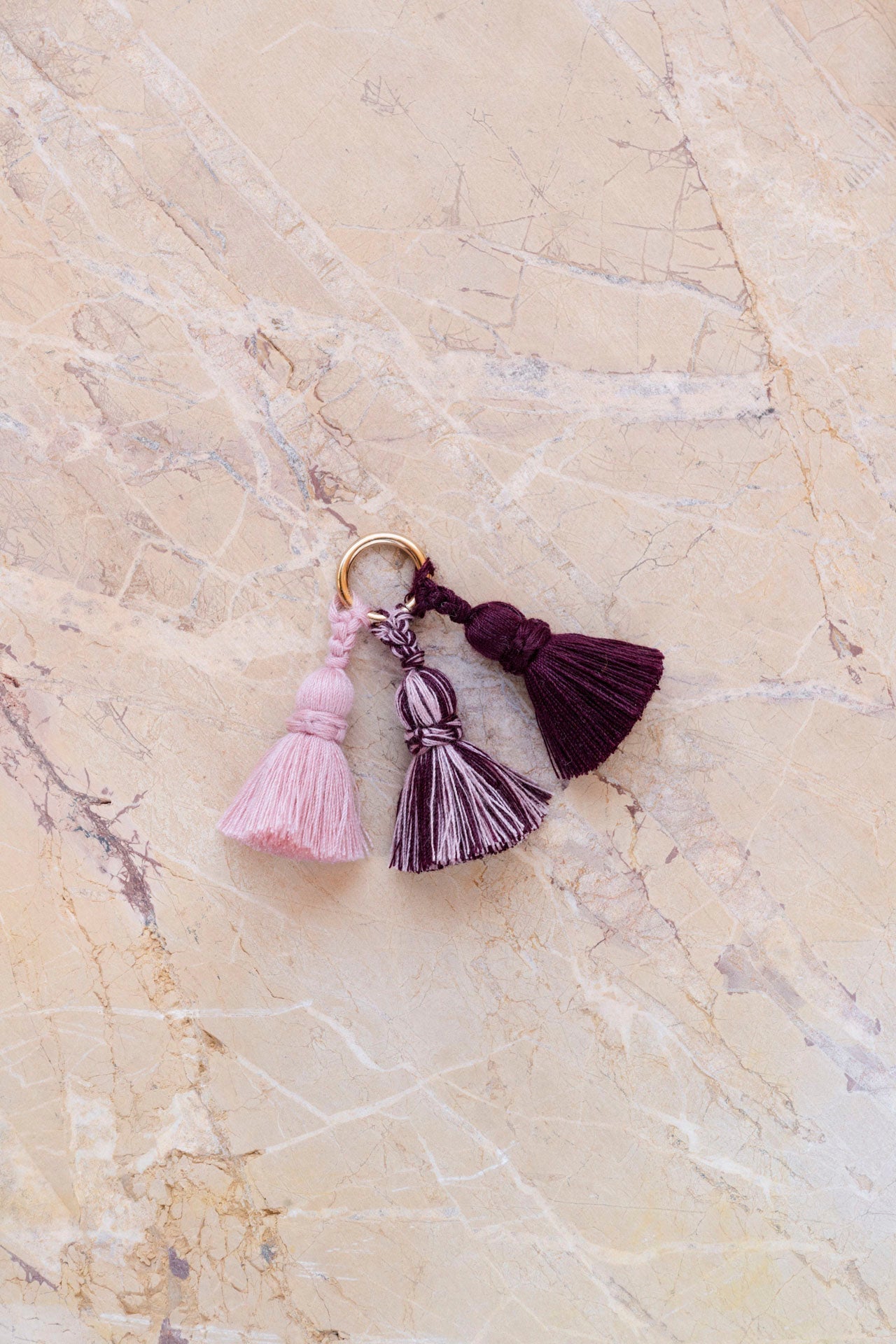 Tassel Trio - SHOUSHA - Rose, bordeaux, cherry blossom - collab zürich