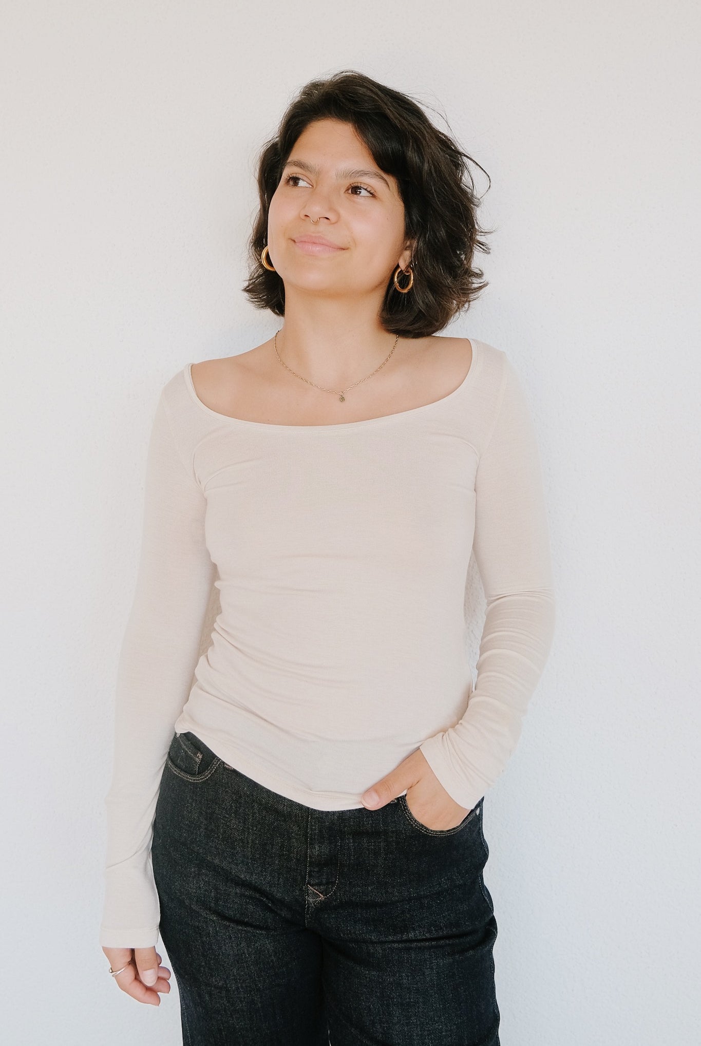 Viscose Longsleeve - Casilda - Ivory - collab zürich