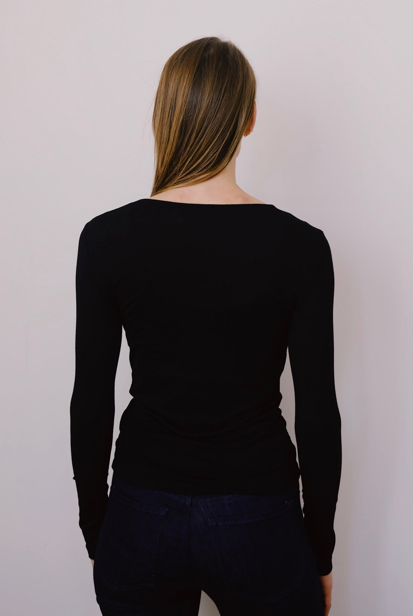 viscose longsleeve - brisa - black - collab zürich