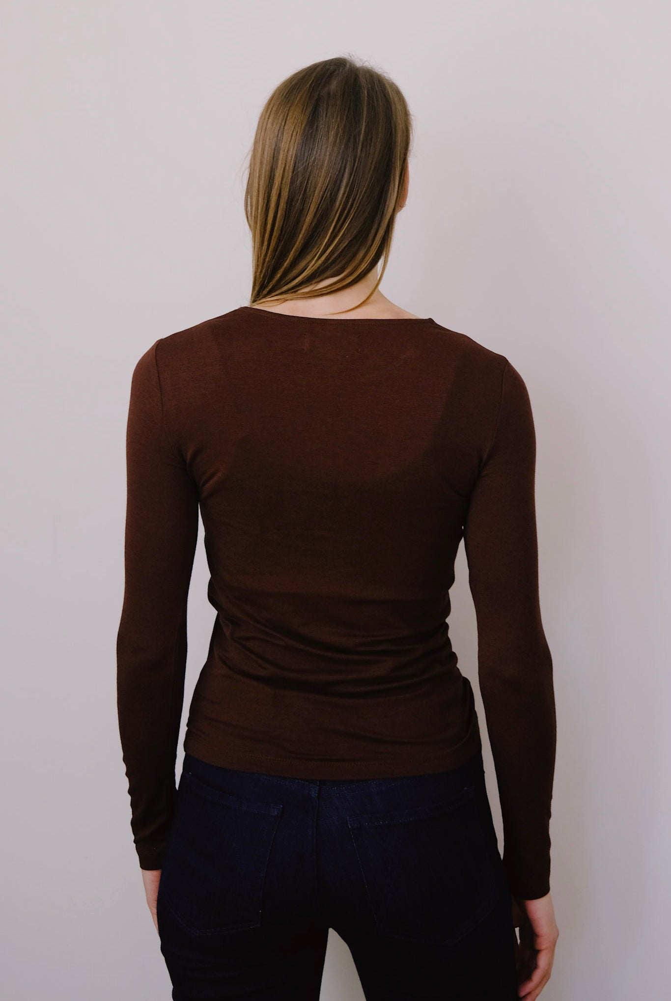 viscose longsleeve - brisa - brown - collab zürich