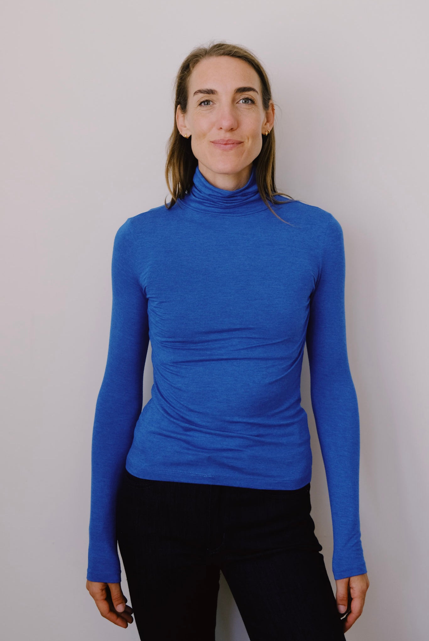viscose turtle neck - noe - blue - collab zürich
