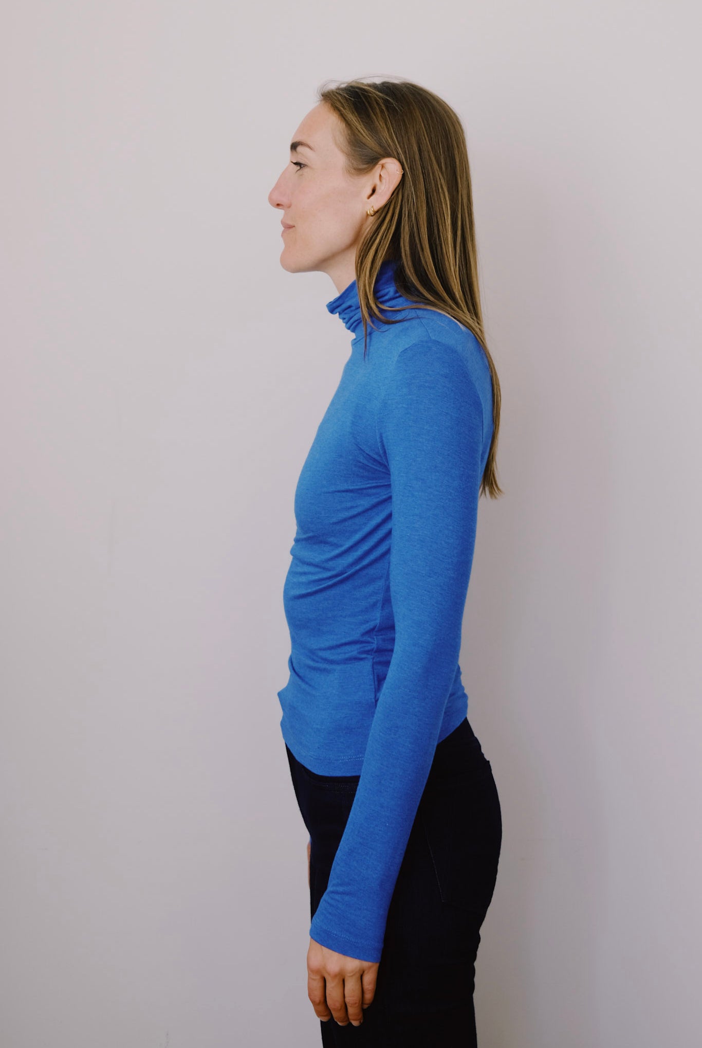viscose turtle neck - noe - blue - collab zürich