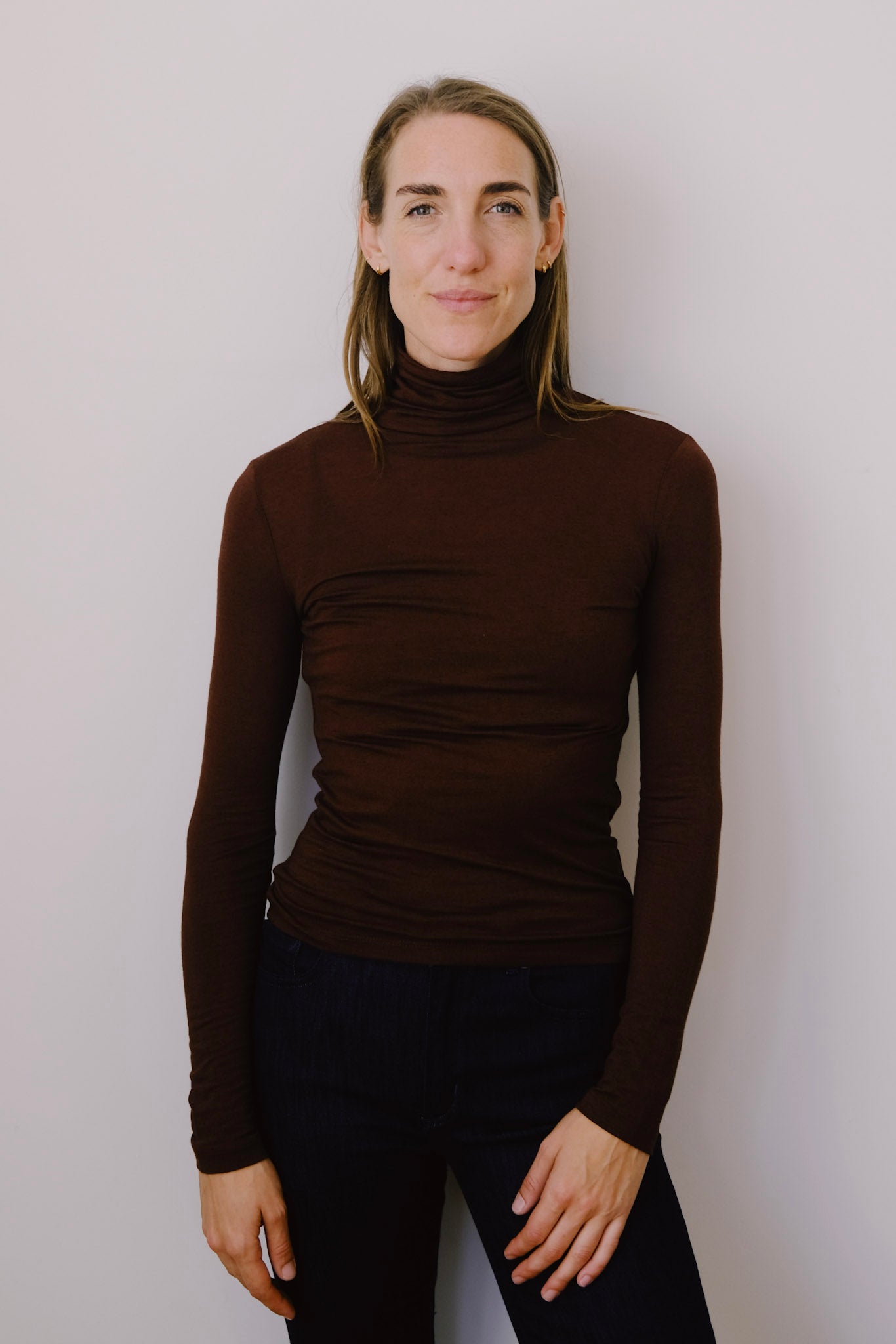 viscose turtle neck - noe - brown - collab zürich