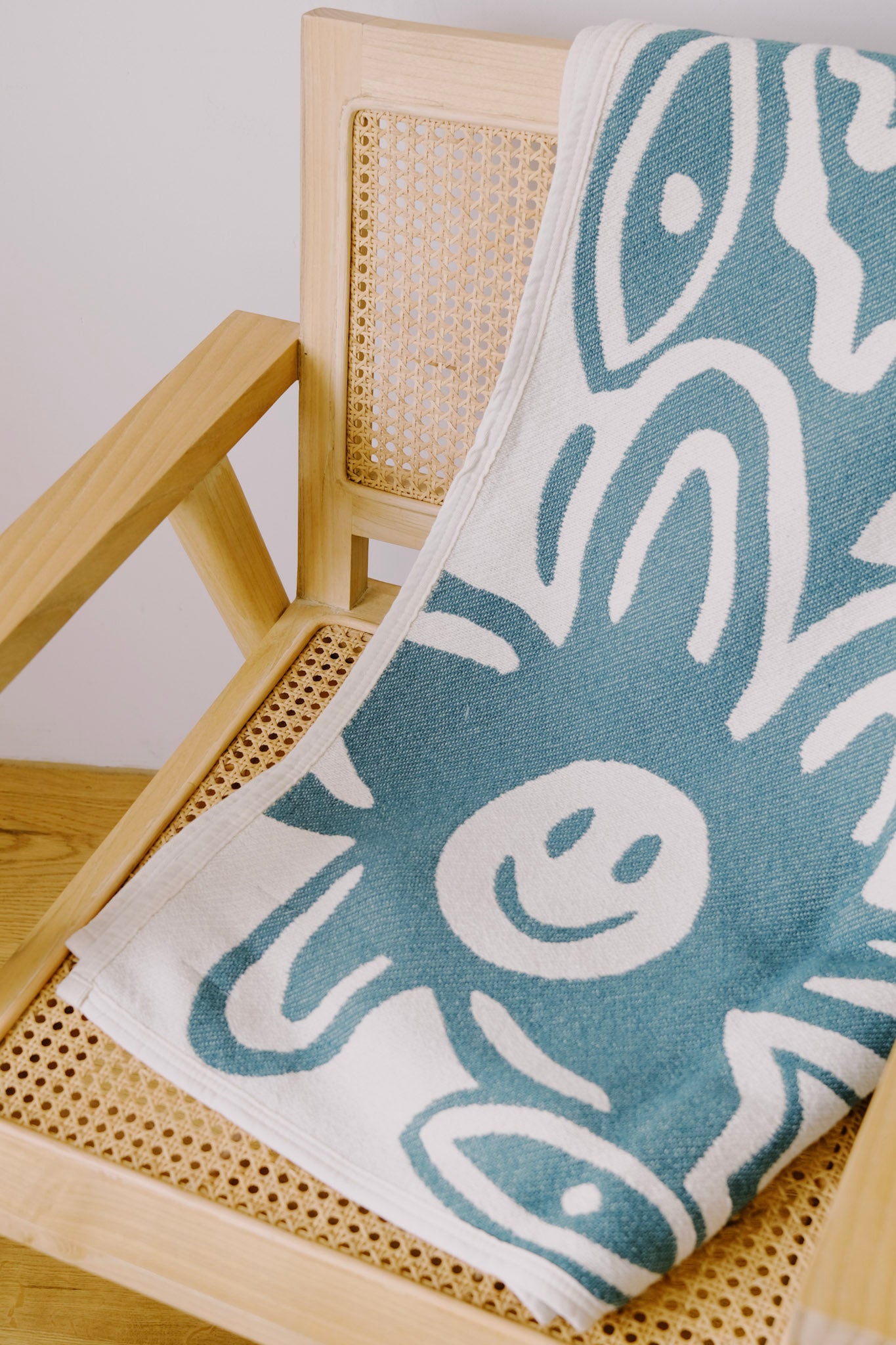 cotton blanket - self care club - green - collab zürich