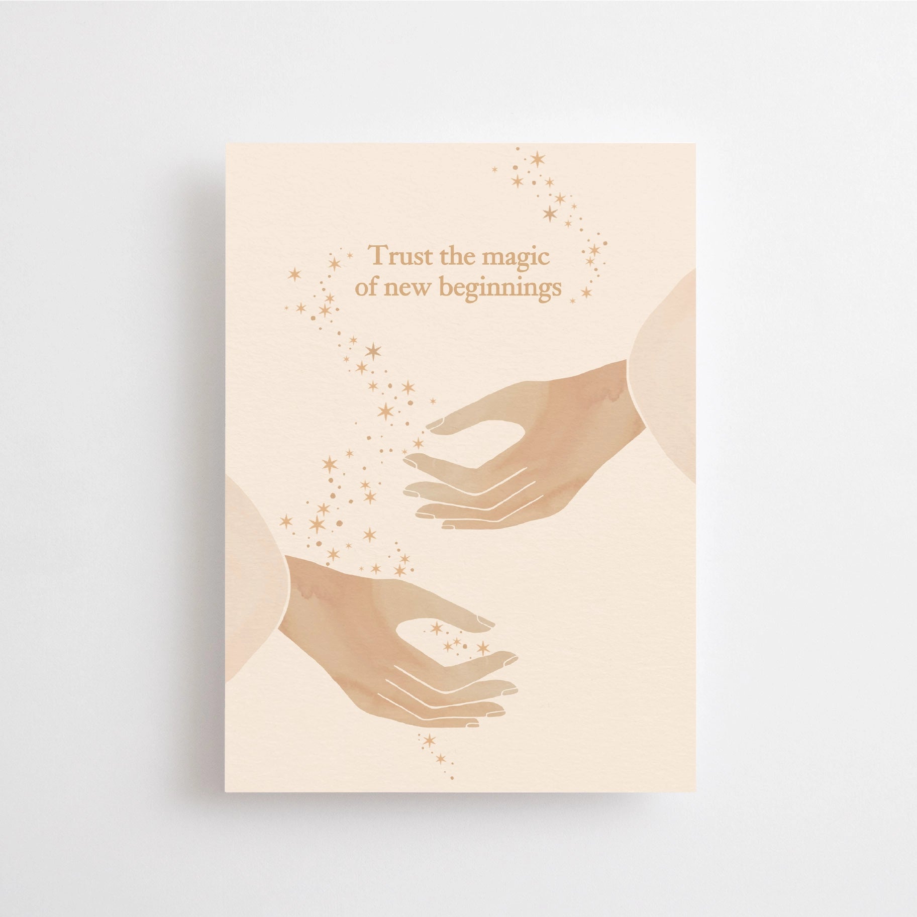 postcard - trust the magic of new beginnings - collab zürich