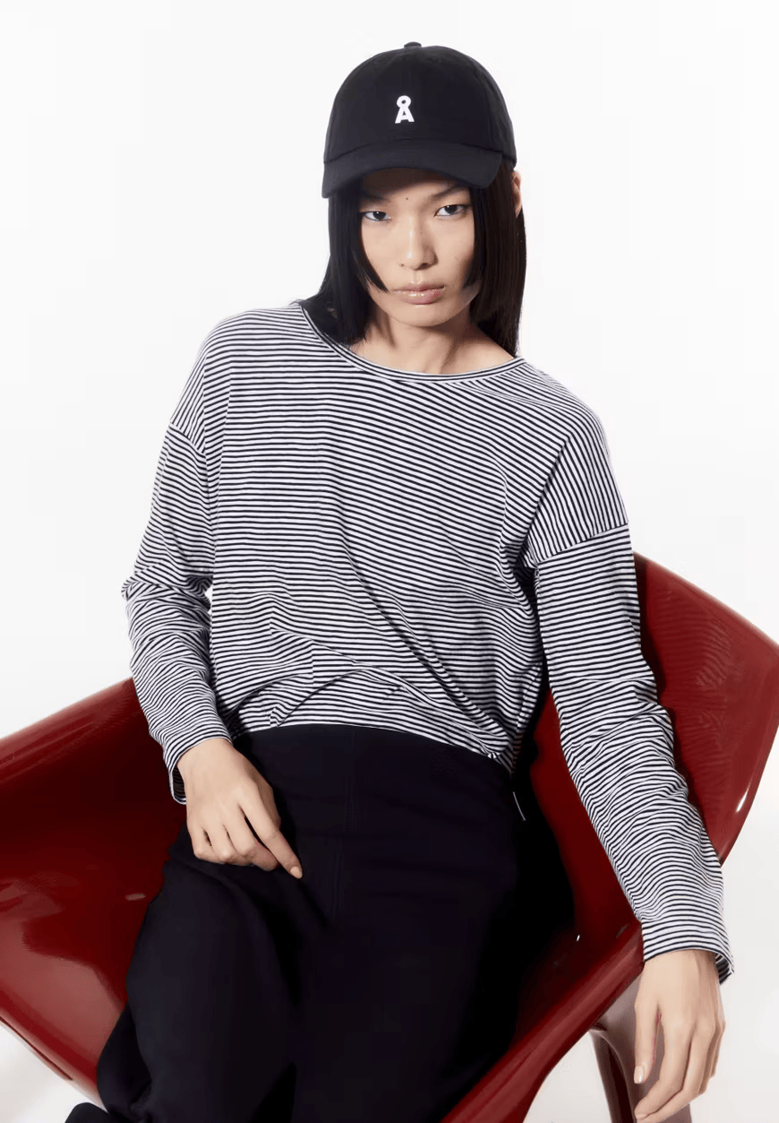 Longsleeve - Xianaa Stripes - Black / Oatmilk - collab zürich