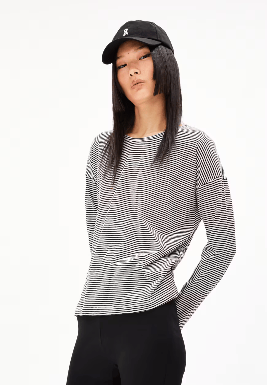 Longsleeve - Xianaa Stripes - Black / Oatmilk - collab zürich