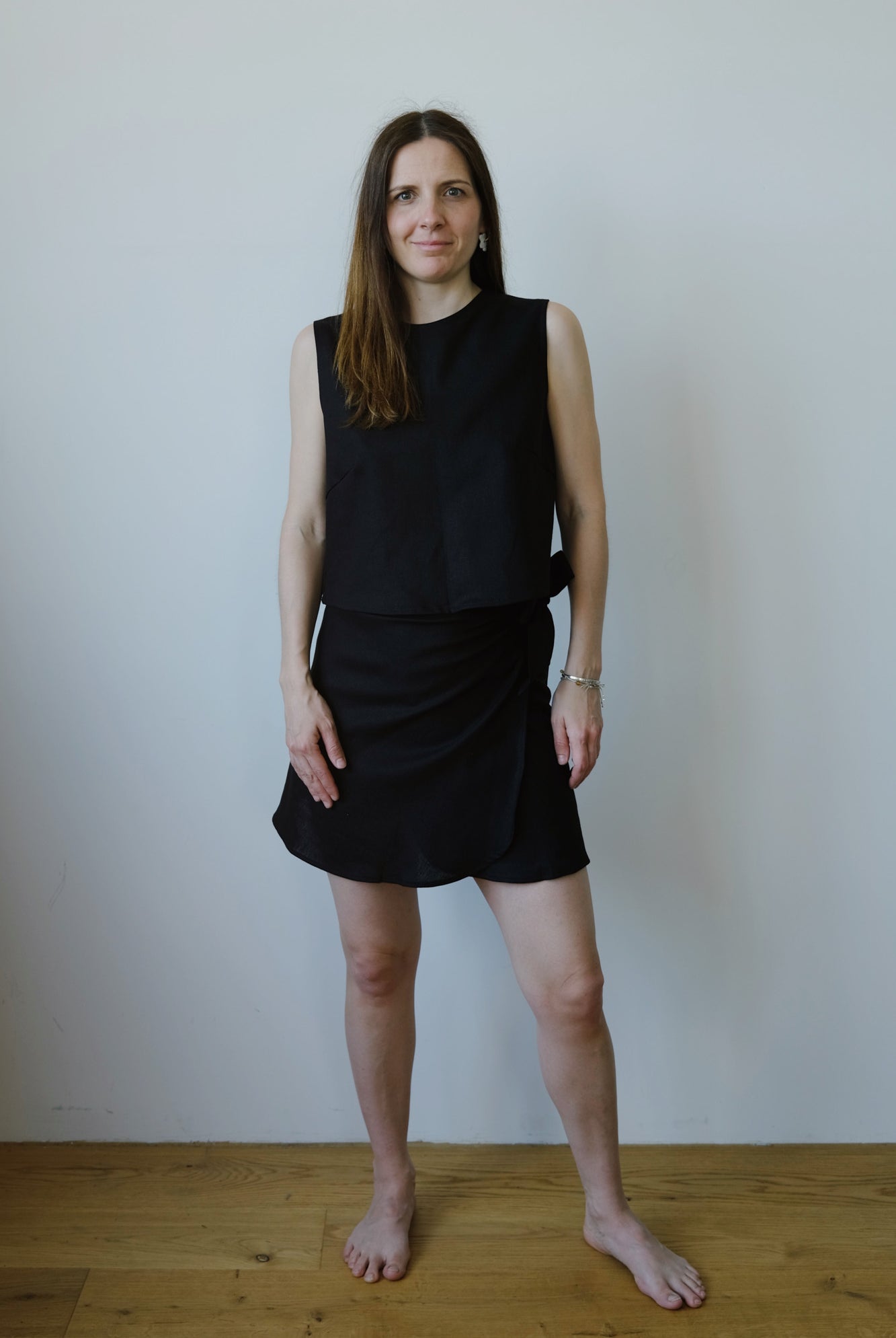 Linen Skirt - ELLA - Black - collab zürich