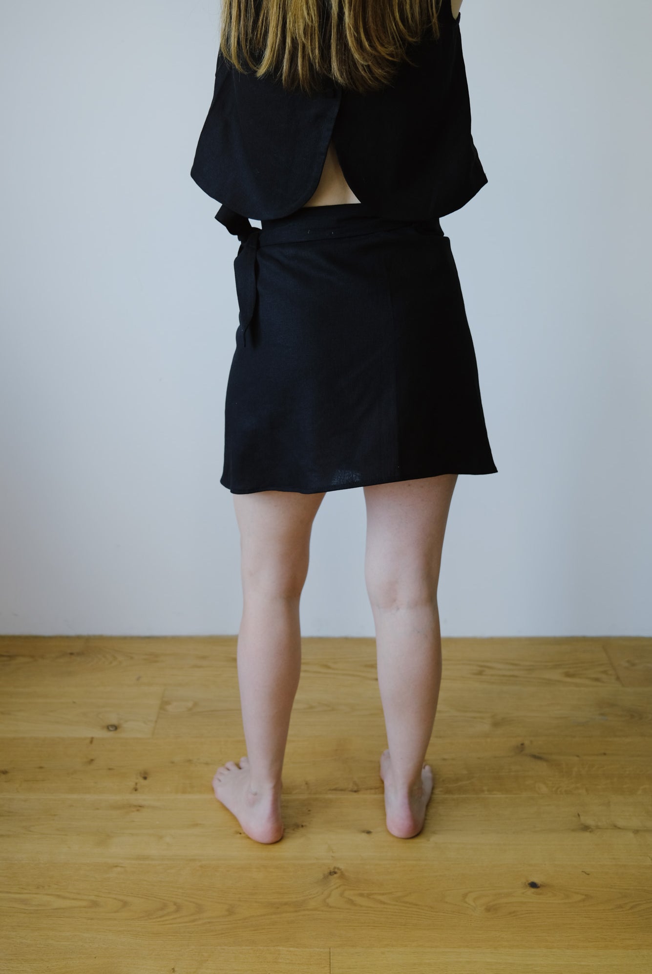Linen Skirt - ELLA - Black - collab zürich