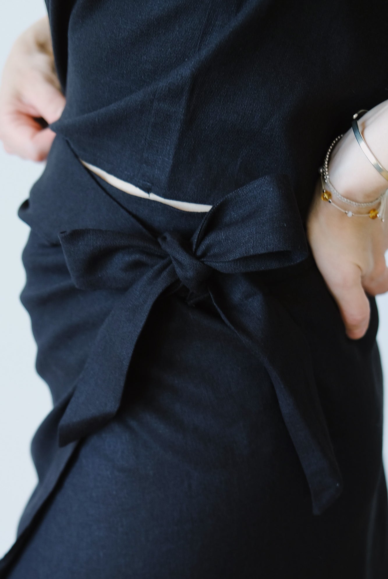 Linen Skirt - ELLA - Black - collab zürich