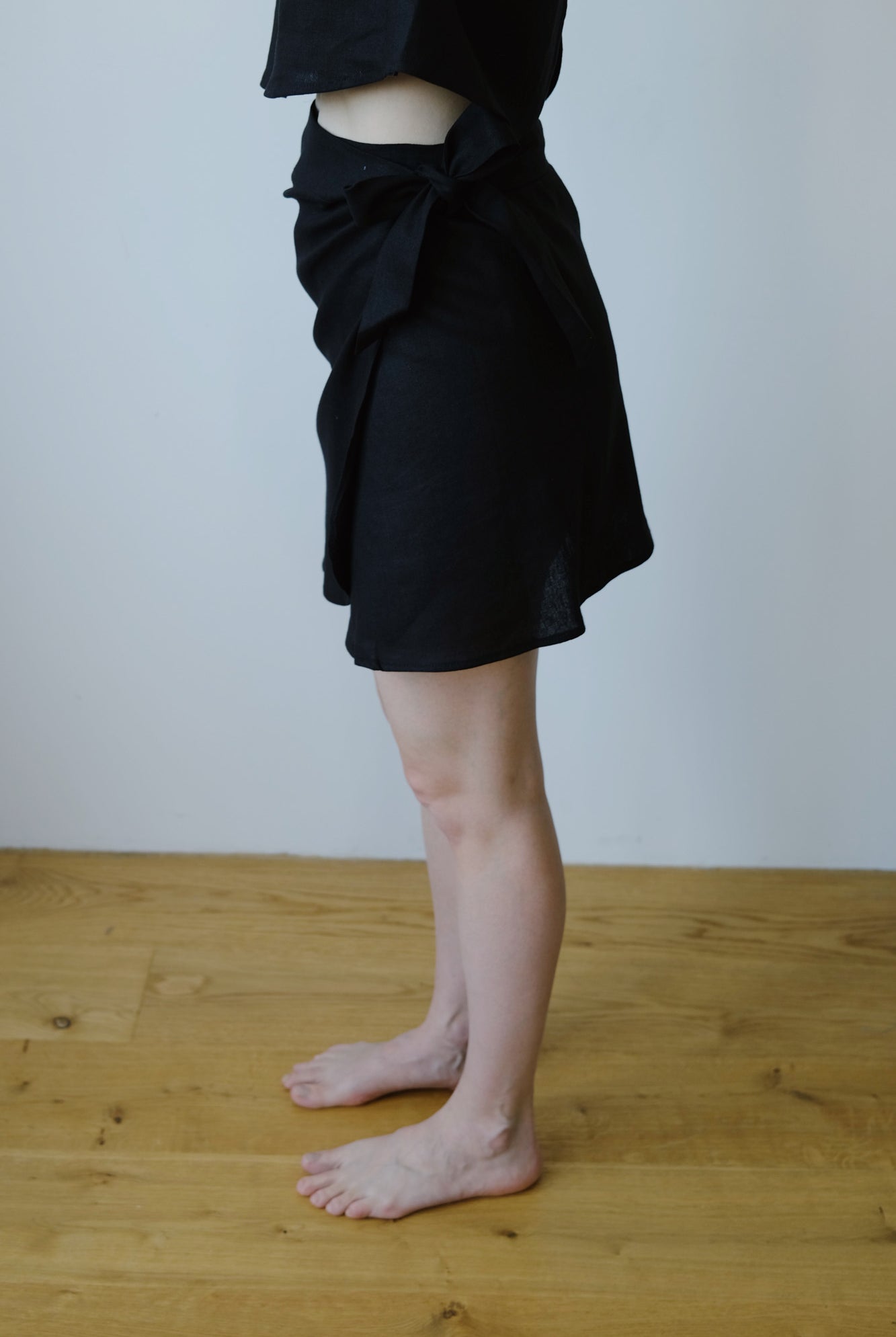 Linen Skirt - ELLA - Black - collab zürich