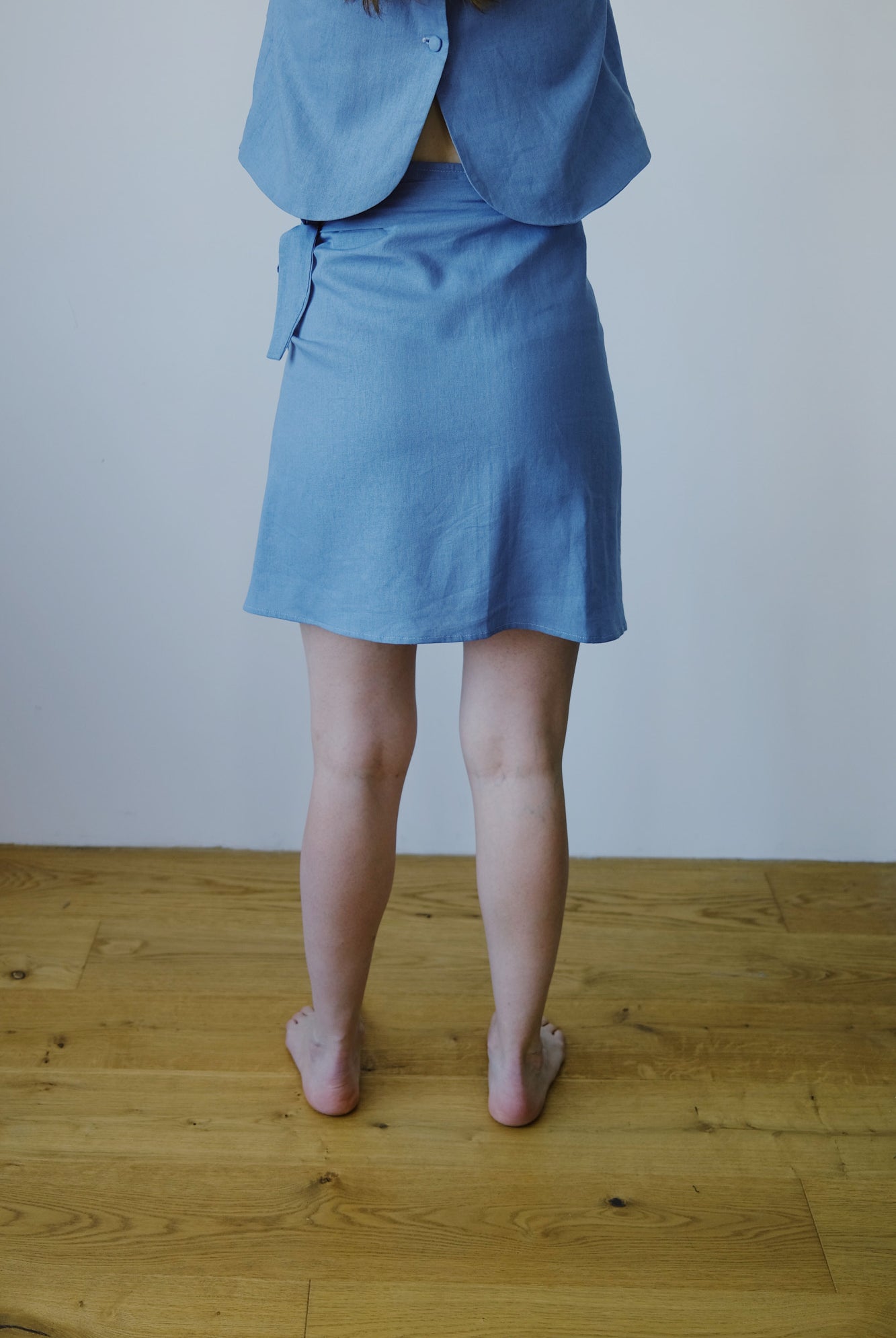Linen Skirt - ELLA - Blue - collab zürich
