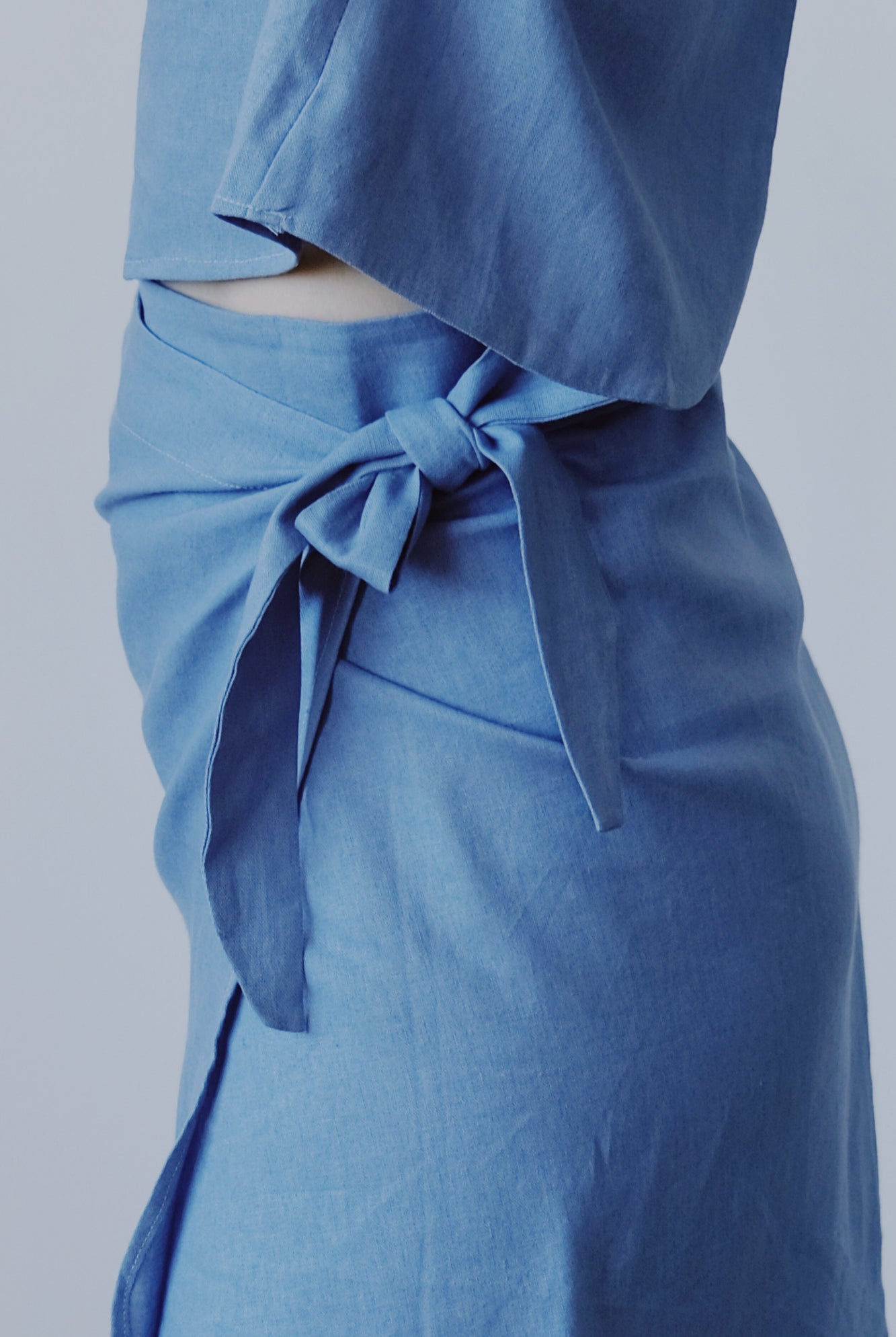 Linen Skirt - ELLA - Blue - collab zürich