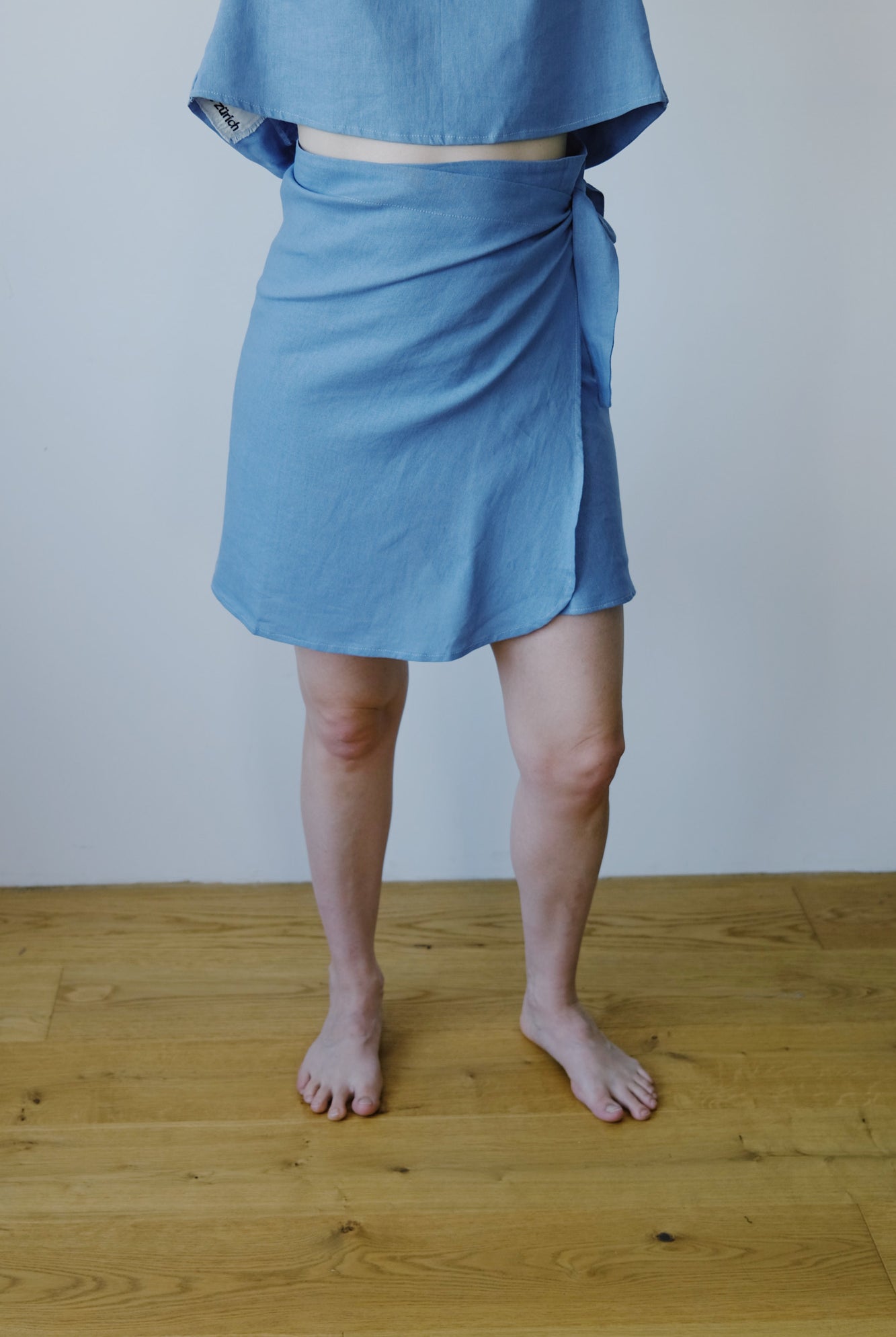 Linen Skirt - ELLA - Blue - collab zürich
