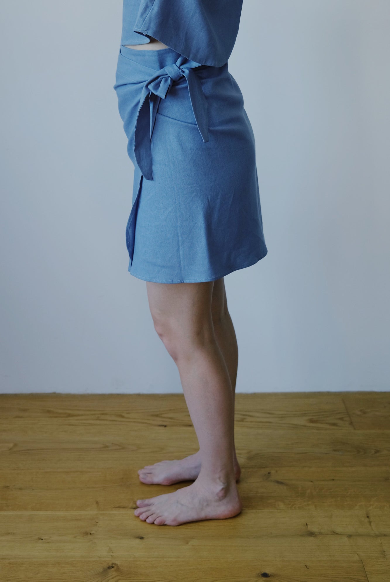 Linen Skirt - ELLA - Blue - collab zürich