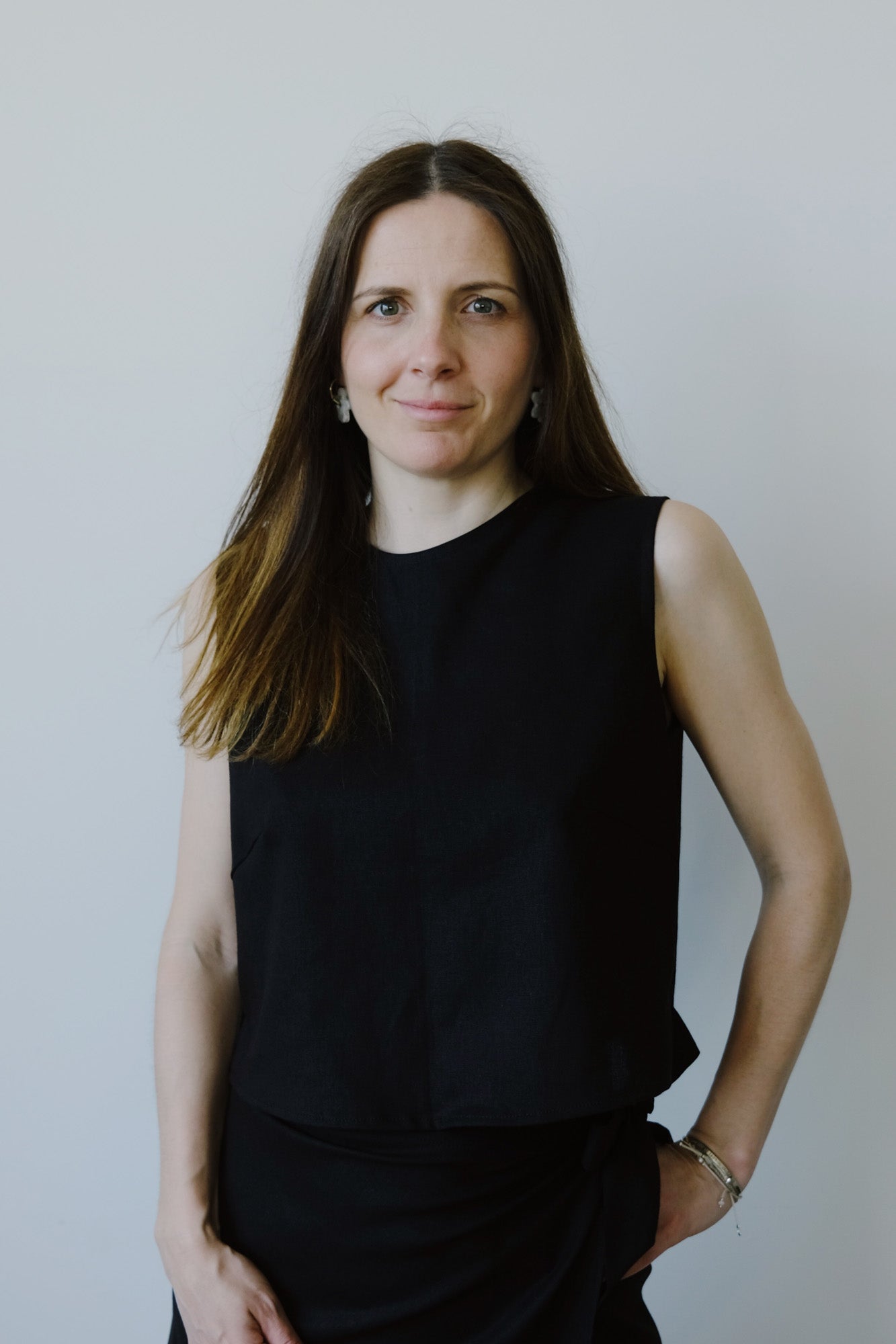 linen top - ANNA LISA - black - collab zürich