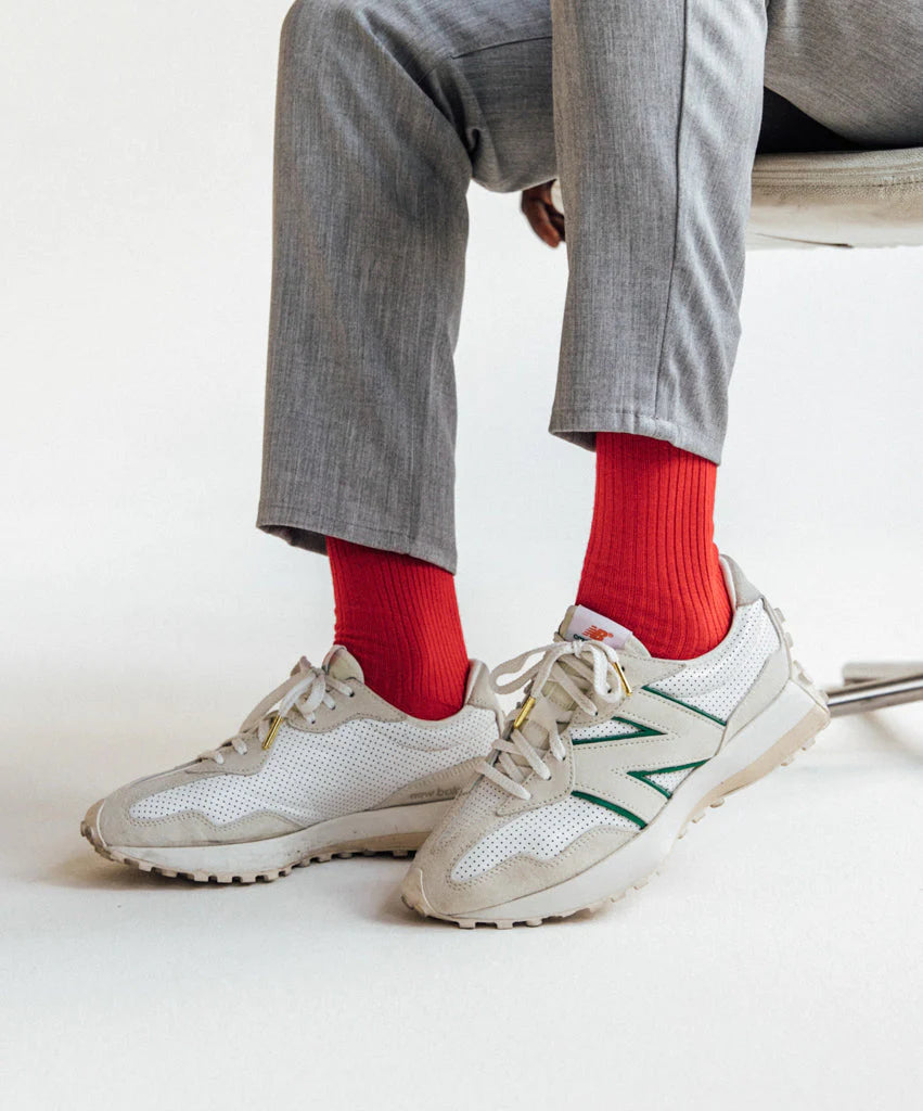 socks - ribbed ferrari red - collab zürich