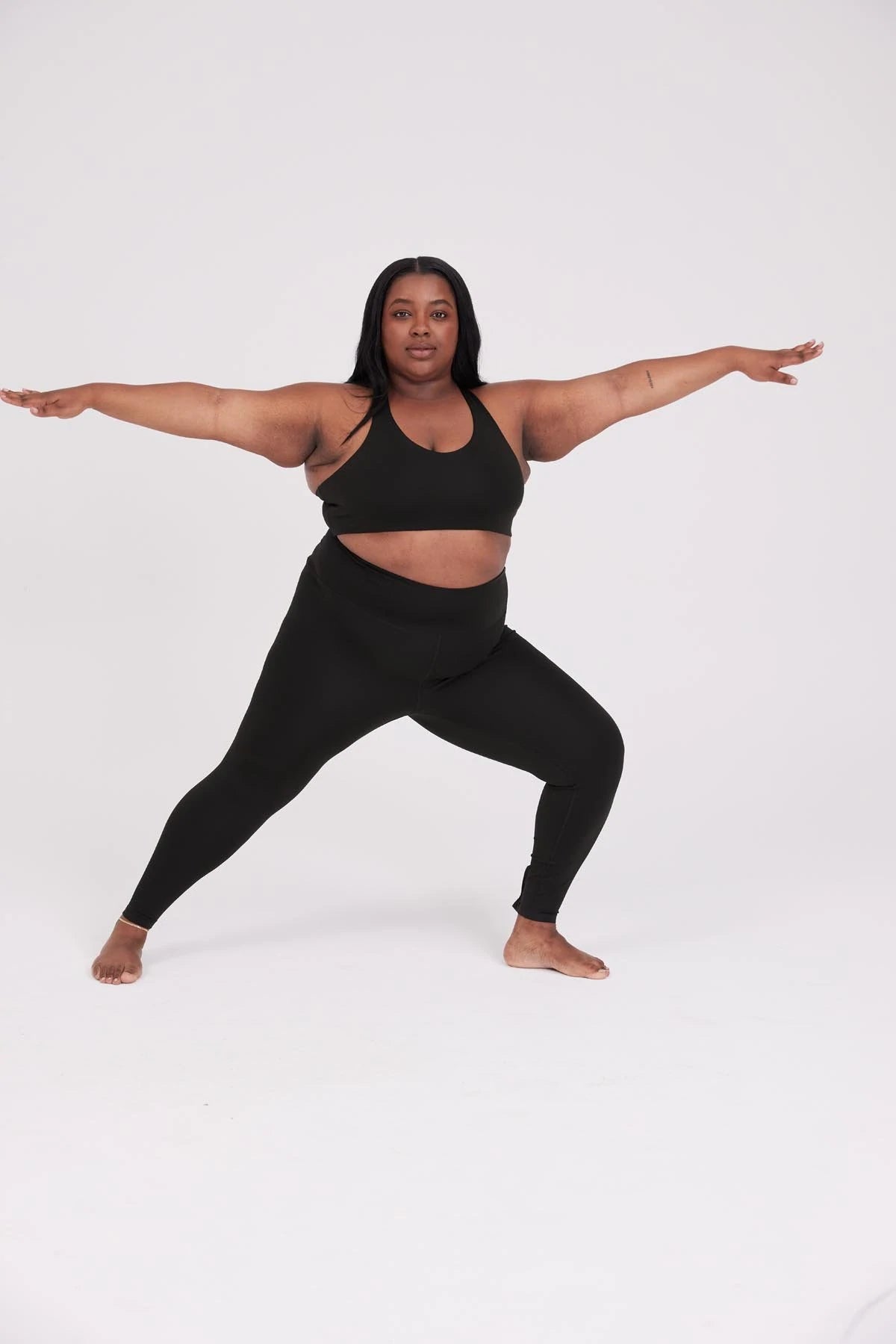 long leggings - float seamless - black - collab zürich