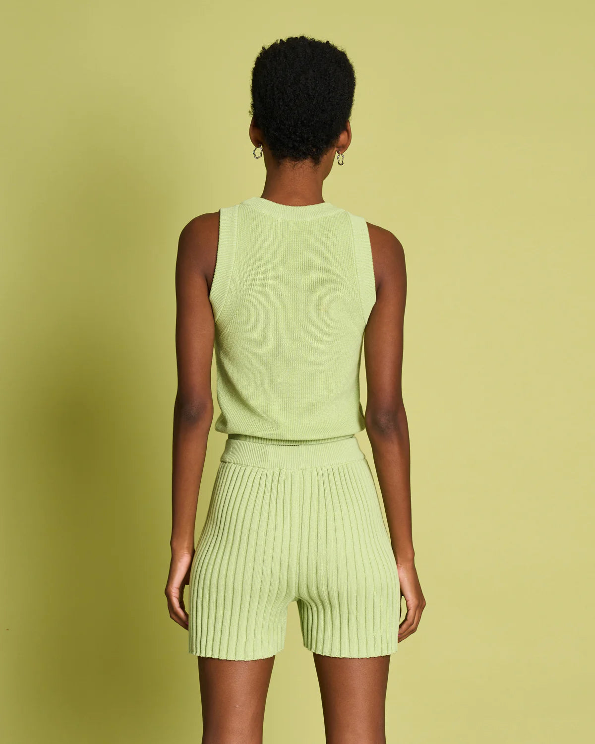knit shorts - idoia - matcha - collab zürich