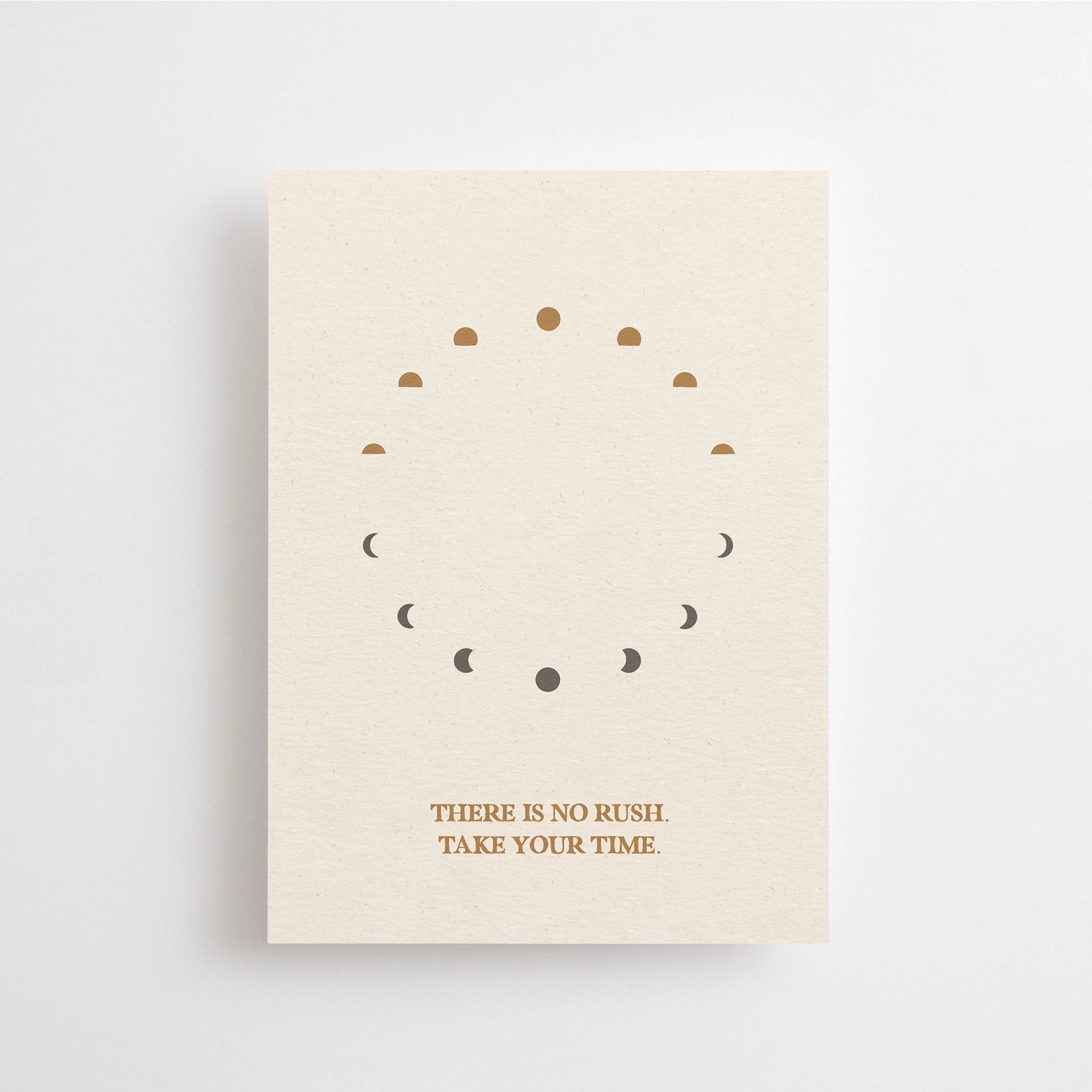 mini postcard - there is no rush. take your time. - collab zürich
