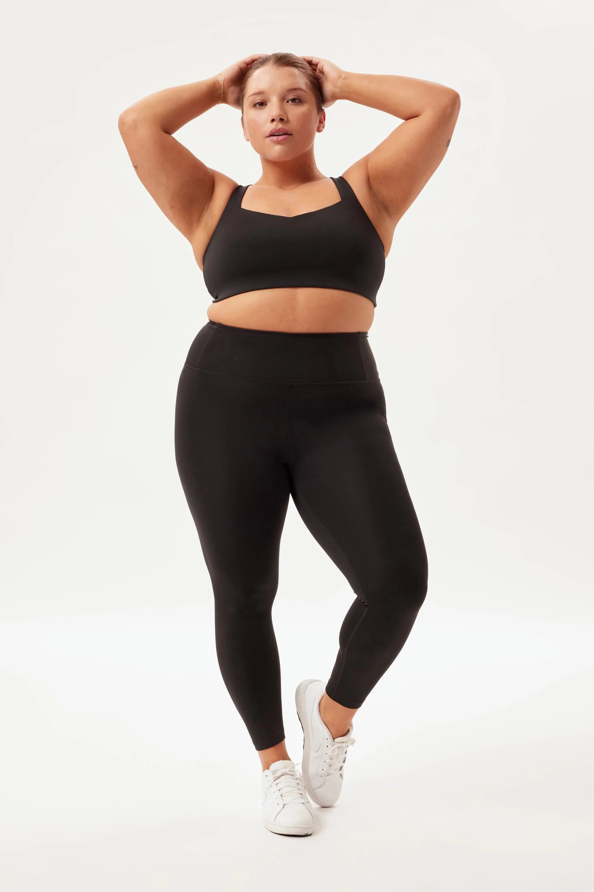 long leggings - float seamless - black - collab zürich