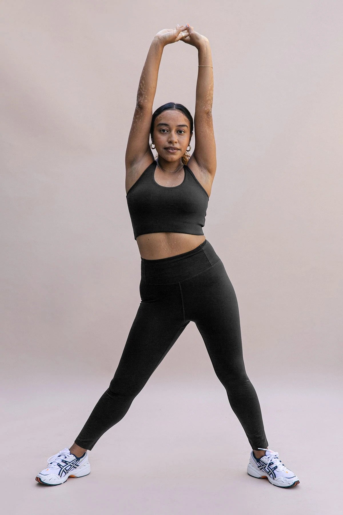 long leggings - float seamless - black - collab zürich
