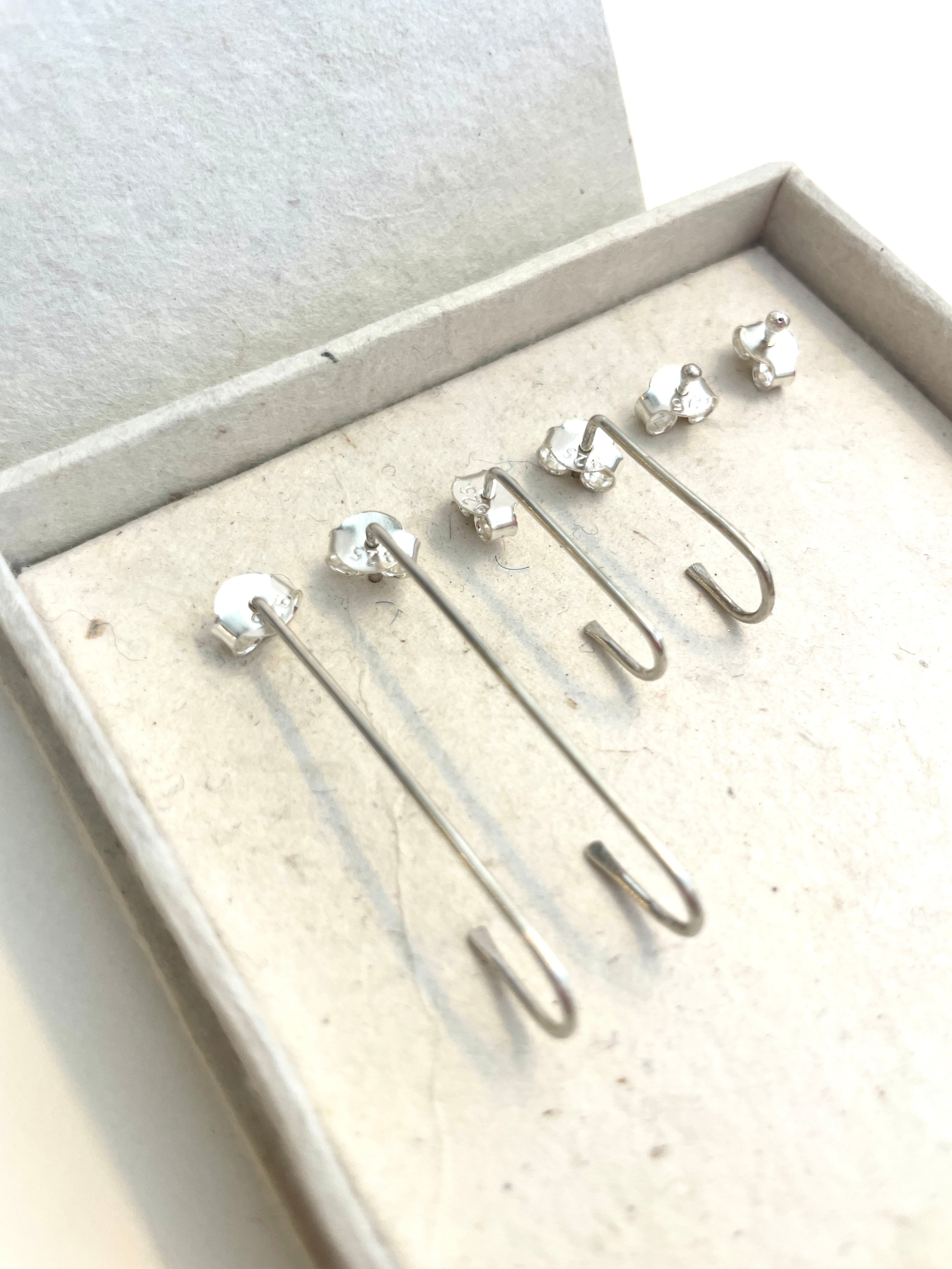 Earring Studs - DINA - set of three - sale - collab zürich