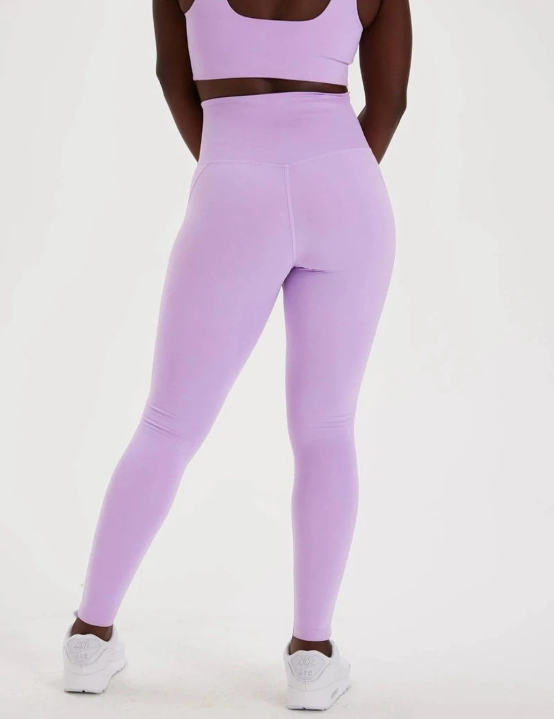 long leggings compressive - lilac - collab zürich