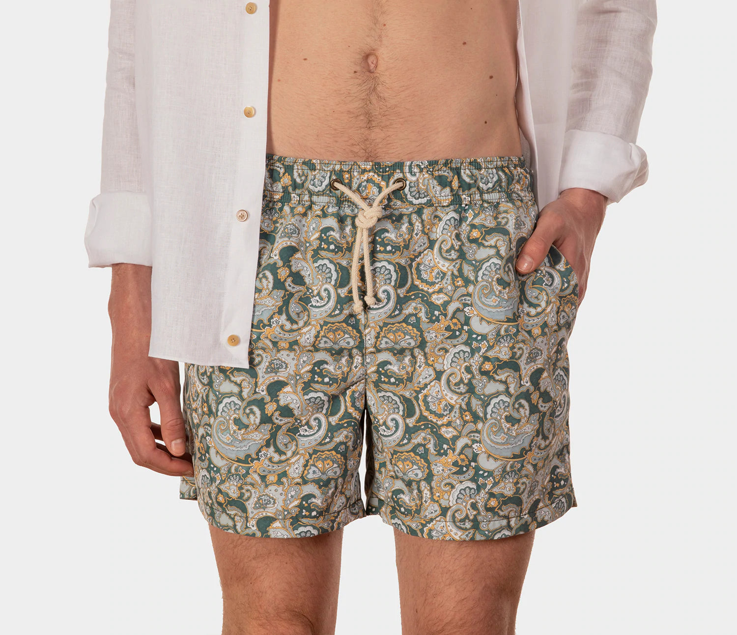 swim shorts - mediterraneo verde - collab zürich