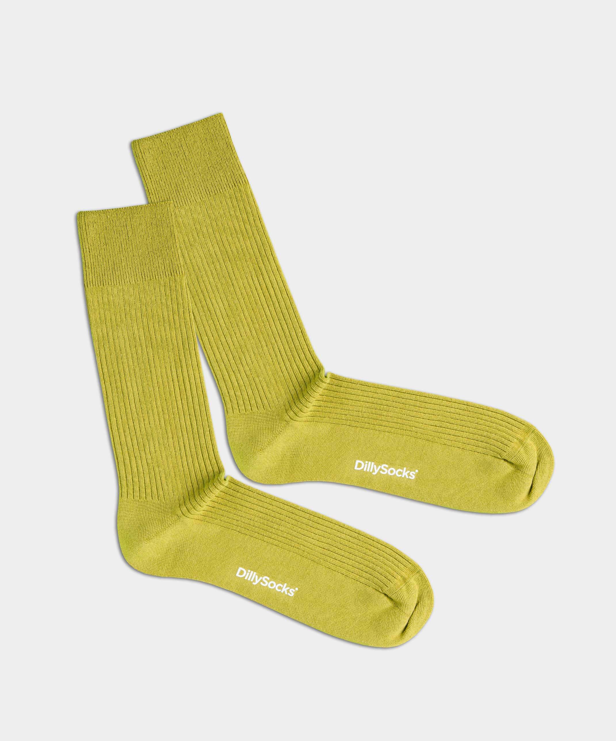 socks - ribbed lime green - collab zürich