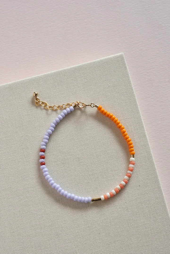 bracelet - LENTE - mango, strawberry cream, lilac - collab zürich
