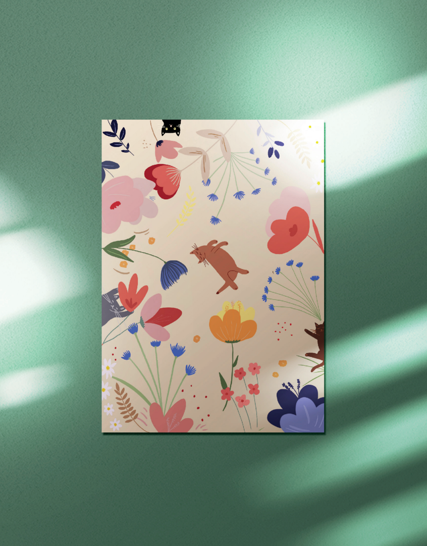 postcard - cats in paradise - collab zürich