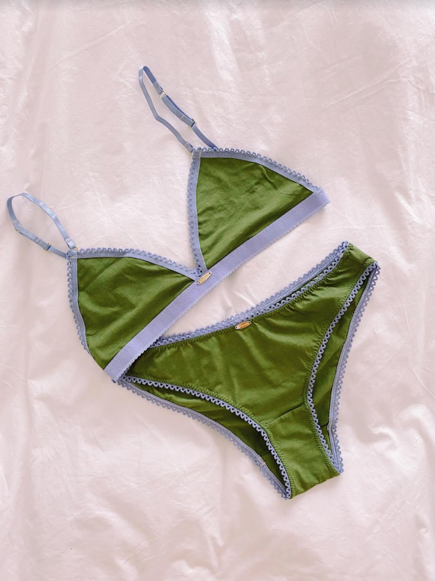 bamboo underwear - bikini knickers - green - collab zürich
