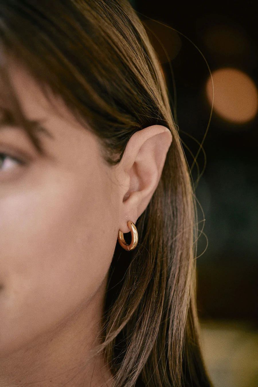 Hoop Earrings - Tessa - Simple Gold - collab zürich