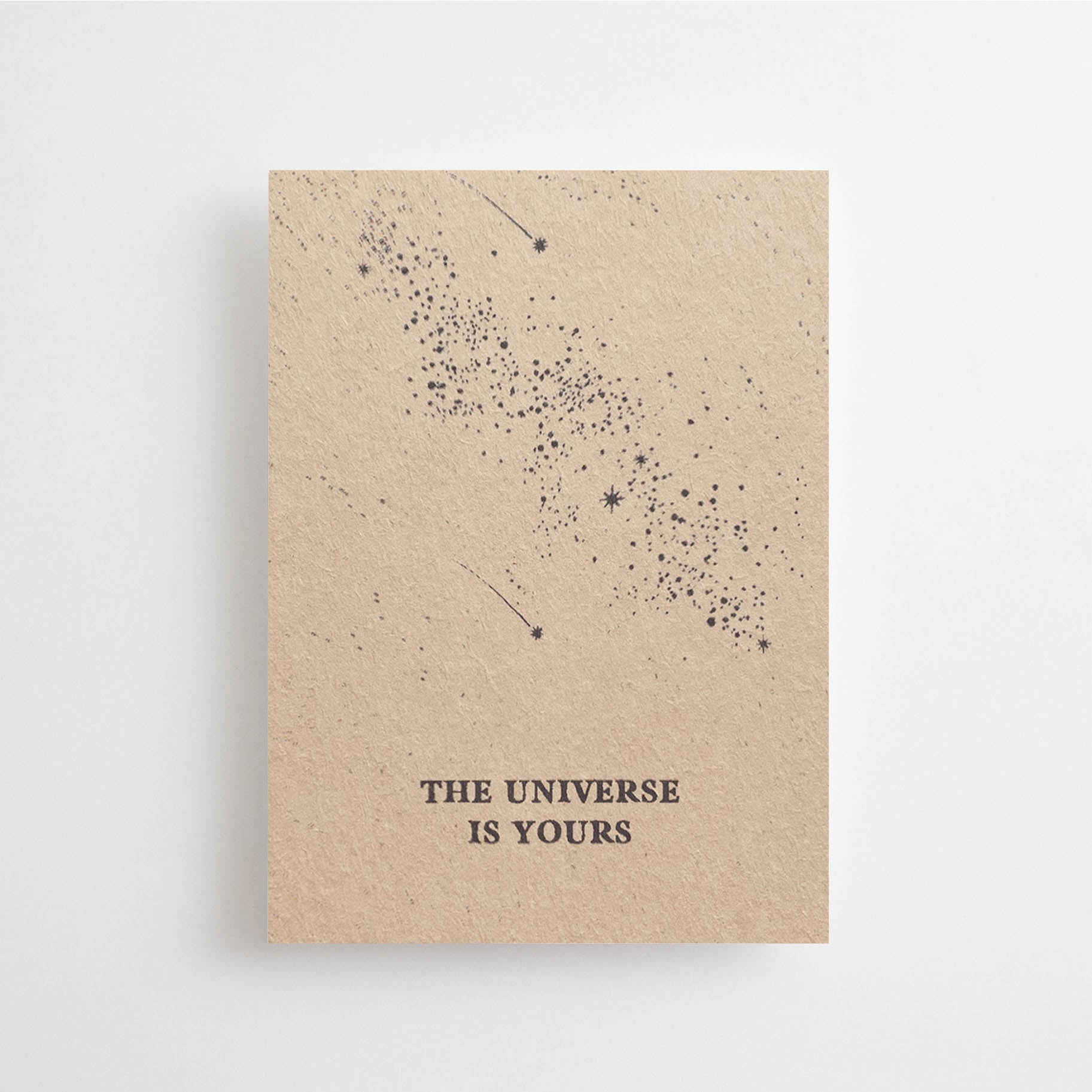 mini postcard - the universe is yours - collab zürich