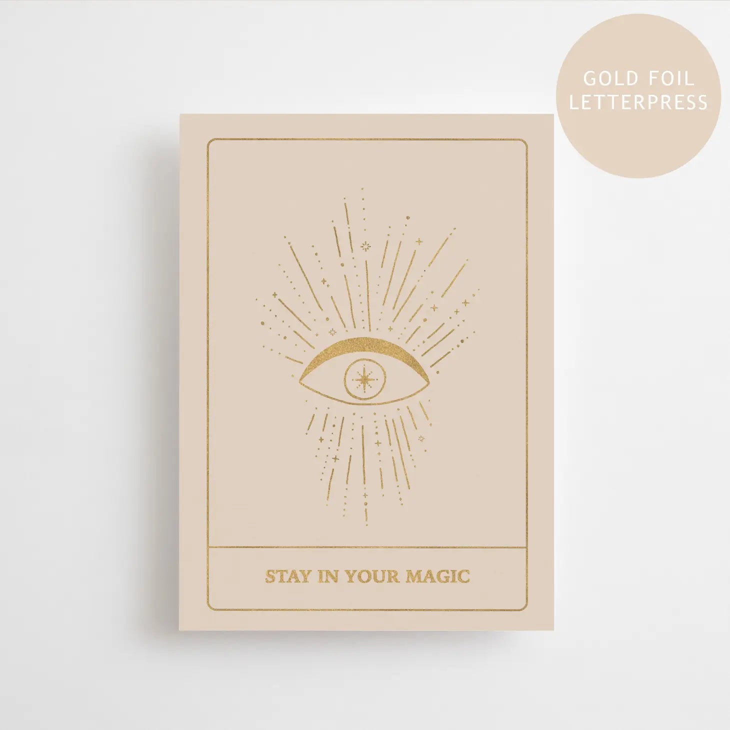 postcard - stay in your magic - gold edition - collab zürich