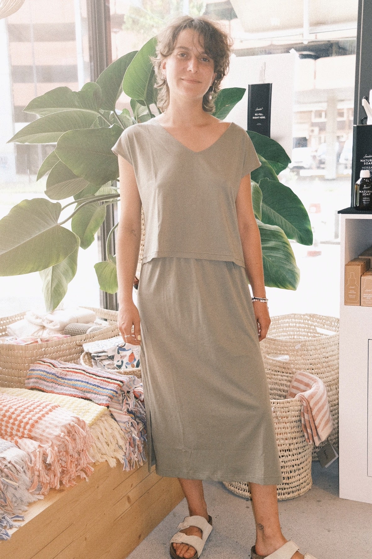 t-shirt - upcycled - soledad - sage - collab zürich