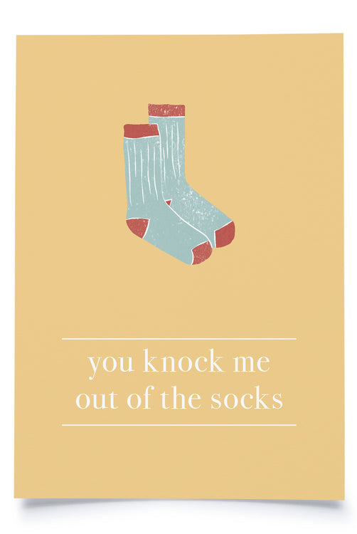 postcard - you knock me out of the socks - collab zürich